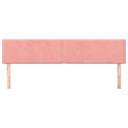 Hoofdborden 2 St 80X5X78/88 Cm Fluweel Roze 160 cm Laag