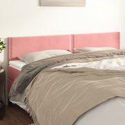 Hoofdbord 80x5x78/88 cm fluweel roze (2 stuks)