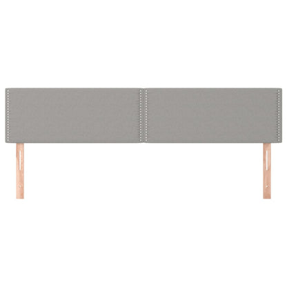 Hoofdborden 2 st 90x5x78/88 cm stof lichtgrijs 180 cm Laag