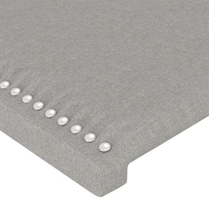 Hoofdborden 2 st 90x5x78/88 cm stof lichtgrijs 180 cm Laag