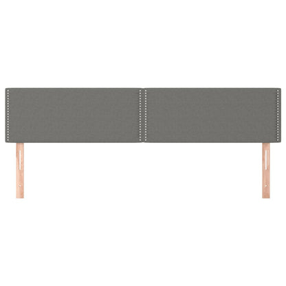 Hoofdborden 2 st 90x5x78/88 cm stof donkergrijs 180 cm Laag