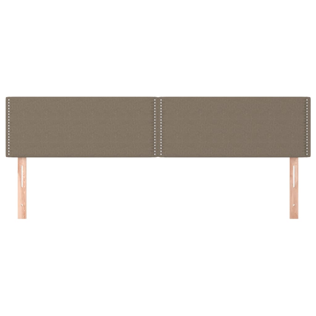 Hoofdborden 2 st 90x5x78/88 cm stof taupe 1 180 cm Taupe