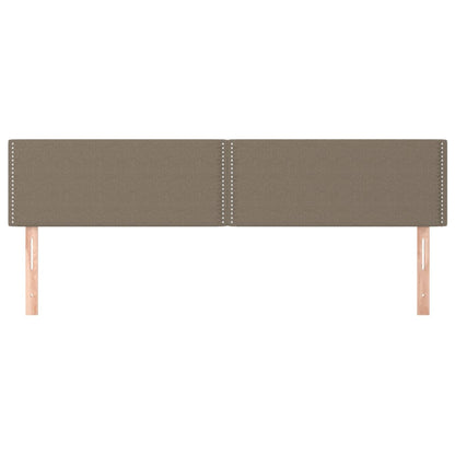 Hoofdborden 2 st 90x5x78/88 cm stof taupe 1 180 cm Taupe
