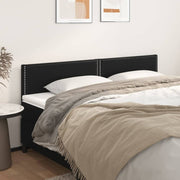 Hoofdbord 90x5x78/88 cm kunstleer zwart (2 stuks)