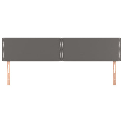 Hoofdborden 2 st 90x5x78/88 cm kunstleer grijs 1 180 cm Grijs