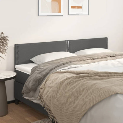 Hoofdborden 2 st 90x5x78/88 cm kunstleer grijs 1 180 cm Grijs
