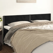 Hoofdborden 2 st 90x5x78/88 cm fluweel zwart
