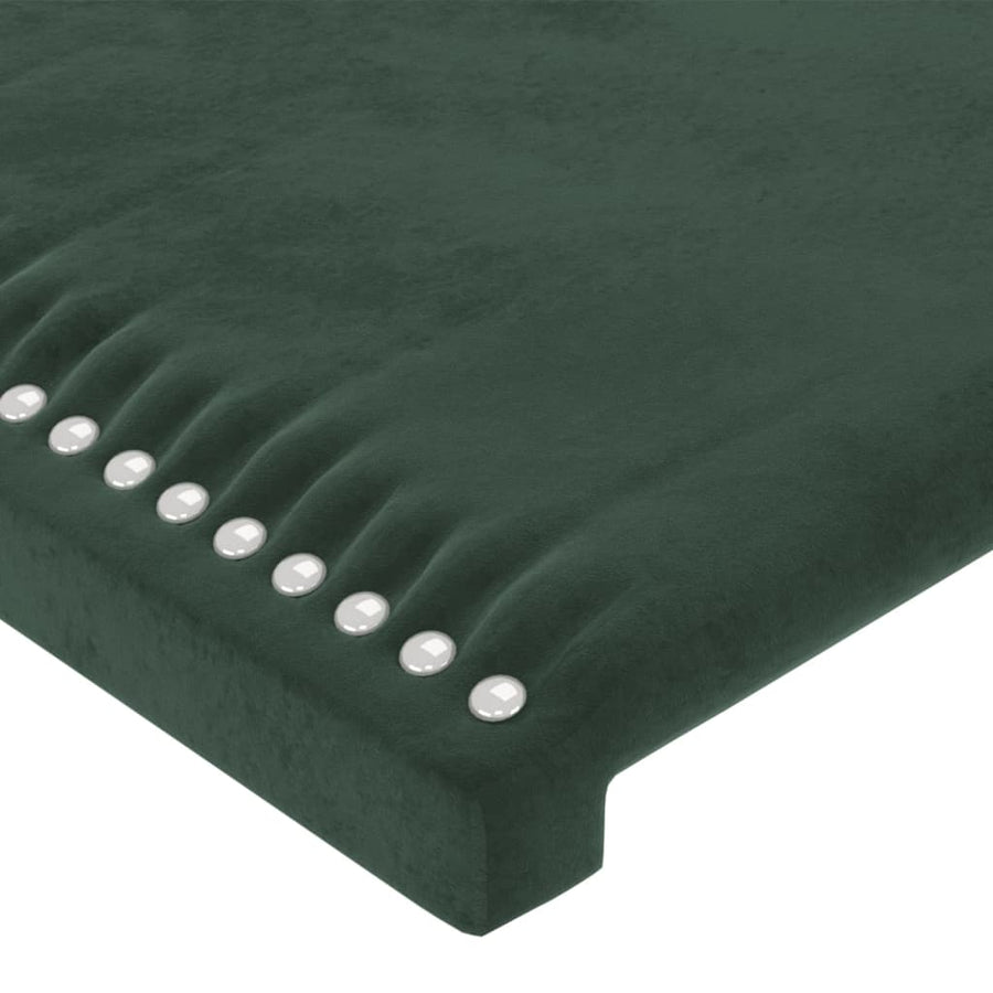 Hoofdborden 2 st 90x5x78/88 cm fluweel donkergroen 1 180 cm Donkergroen