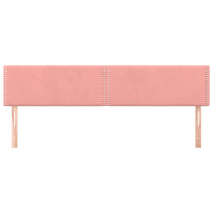Hoofdborden 2 St 90X5X78/88 Cm Fluweel Roze 180 cm Laag