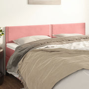 Hoofdbord 90x5x78/88 cm fluweel roze (2 stuks)
