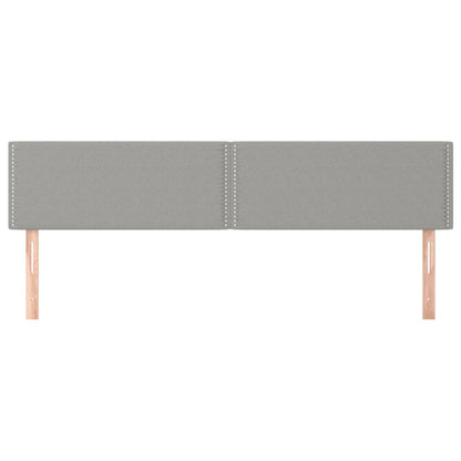 Hoofdborden 2 st 100 x 5 x 78/88 cm stof lichtgrijs 200 cm Laag
