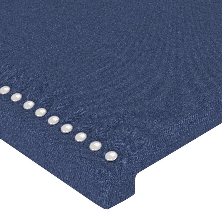 Hoofdborden 2 st 100x5x78/88 cm stof blauw 200 cm Laag