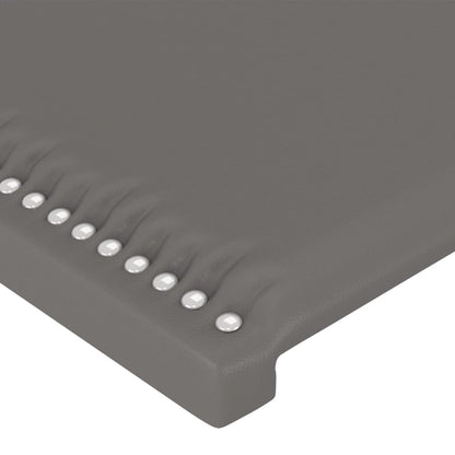 Hoofdborden 2 st 100x5x78/88 cm kunstleer grijs 200 cm Grijs