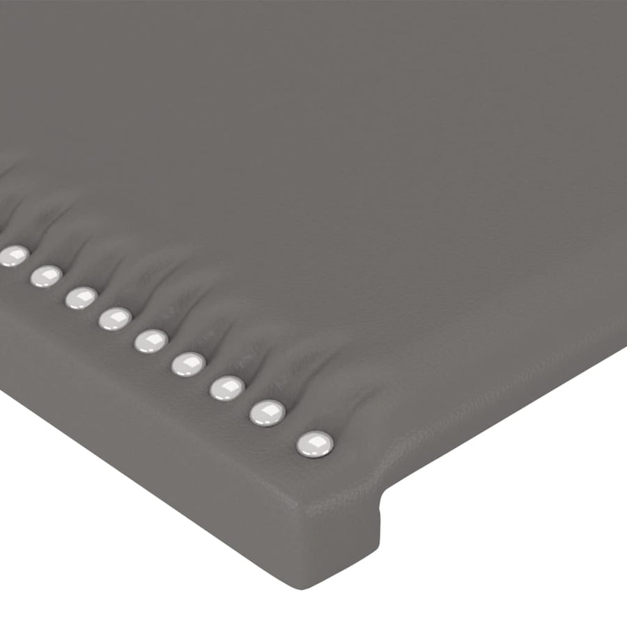 Hoofdborden 2 st 100x5x78/88 cm kunstleer grijs 200 cm Grijs