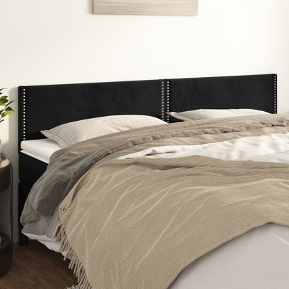 Hoofdborden 2 St 80X5X78/88 Cm Fluweel Lichtgrijs