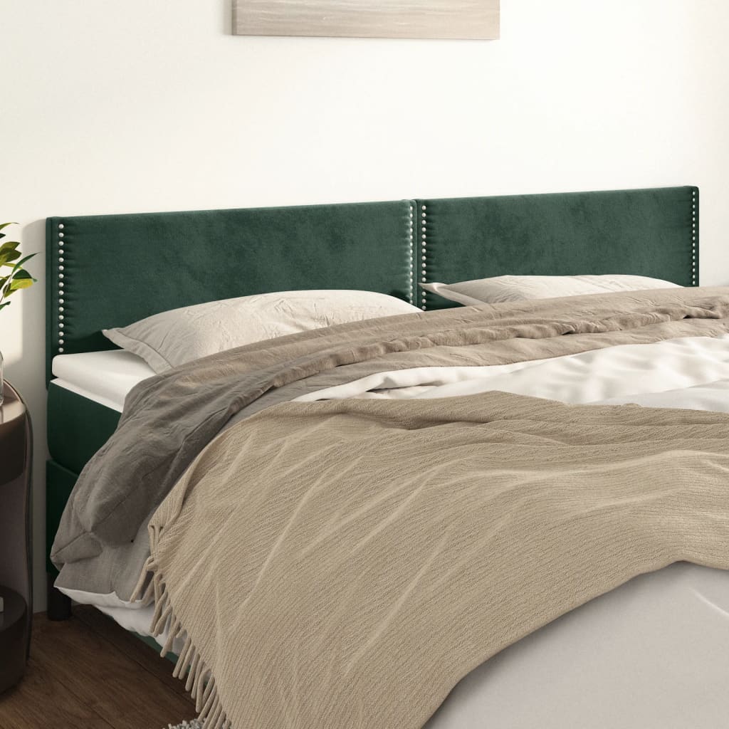 Hoofdborden 2 St 80X5X78/88 Cm Fluweel Lichtgrijs