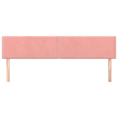 Hoofdborden 2 St 00X5X78/88 Cm Fluweel Roze 200 cm Laag