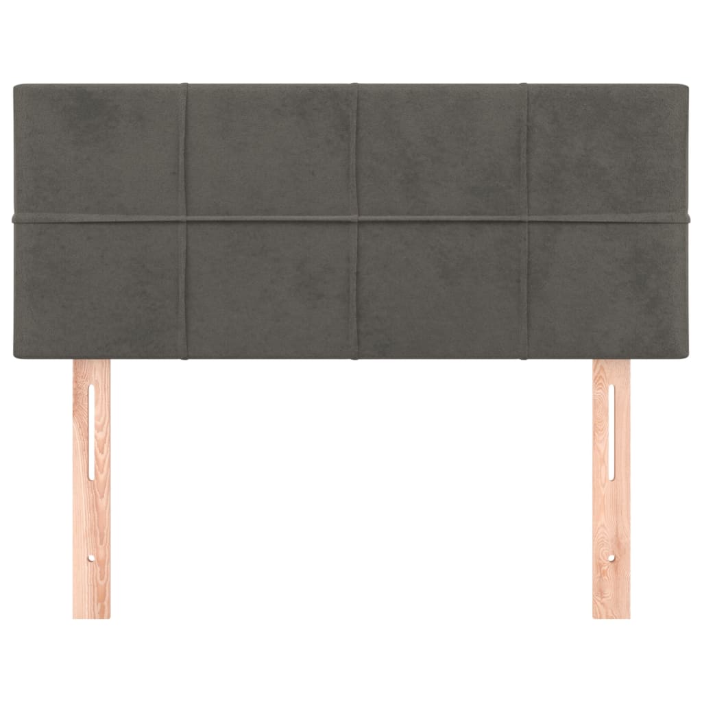 Hoofdbord 80X5X78/88 Cm Fluweel Donkergrijs 80 cm Laag