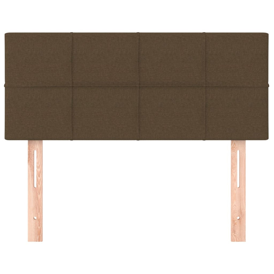 Hoofdbord 90x5x78/88 cm stof donkerbruin 90 cm Laag