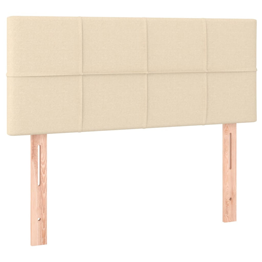 Hoofdbord 90x5x78/88 cm stof crèmekleurig 90 cm Laag