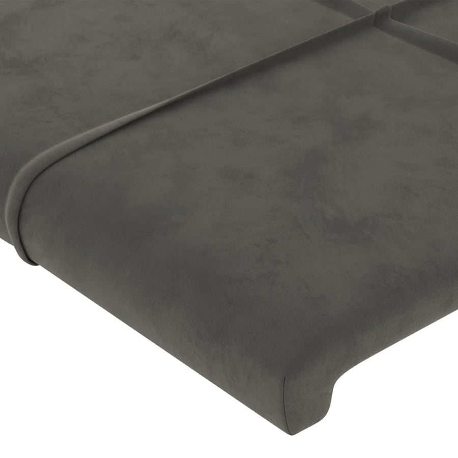 Hoofdbord 90X5X78/88 Cm Fluweel Donkergrijs 90 cm Laag
