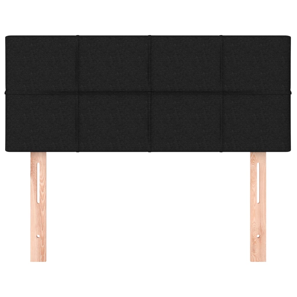 Hoofdbord 100x5x78/88 cm stof zwart 100 cm Laag