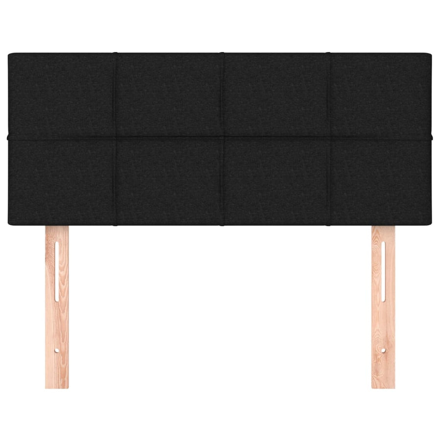 Hoofdbord 100x5x78/88 cm stof zwart 100 cm Laag