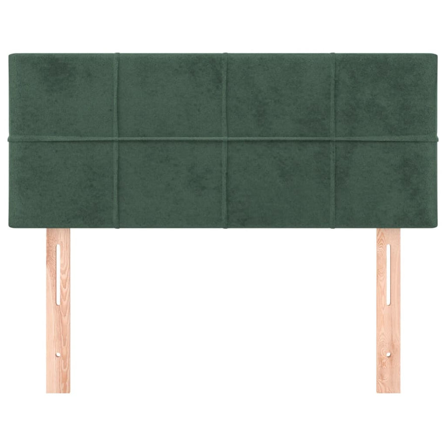 Hoofdbord 00X5X78/88 Cm Fluweel Donkergroen 100 cm Laag