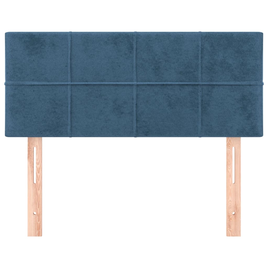 Hoofdbord 00X5X78/88 Cm Fluweel Donkerblauw 100 cm Laag