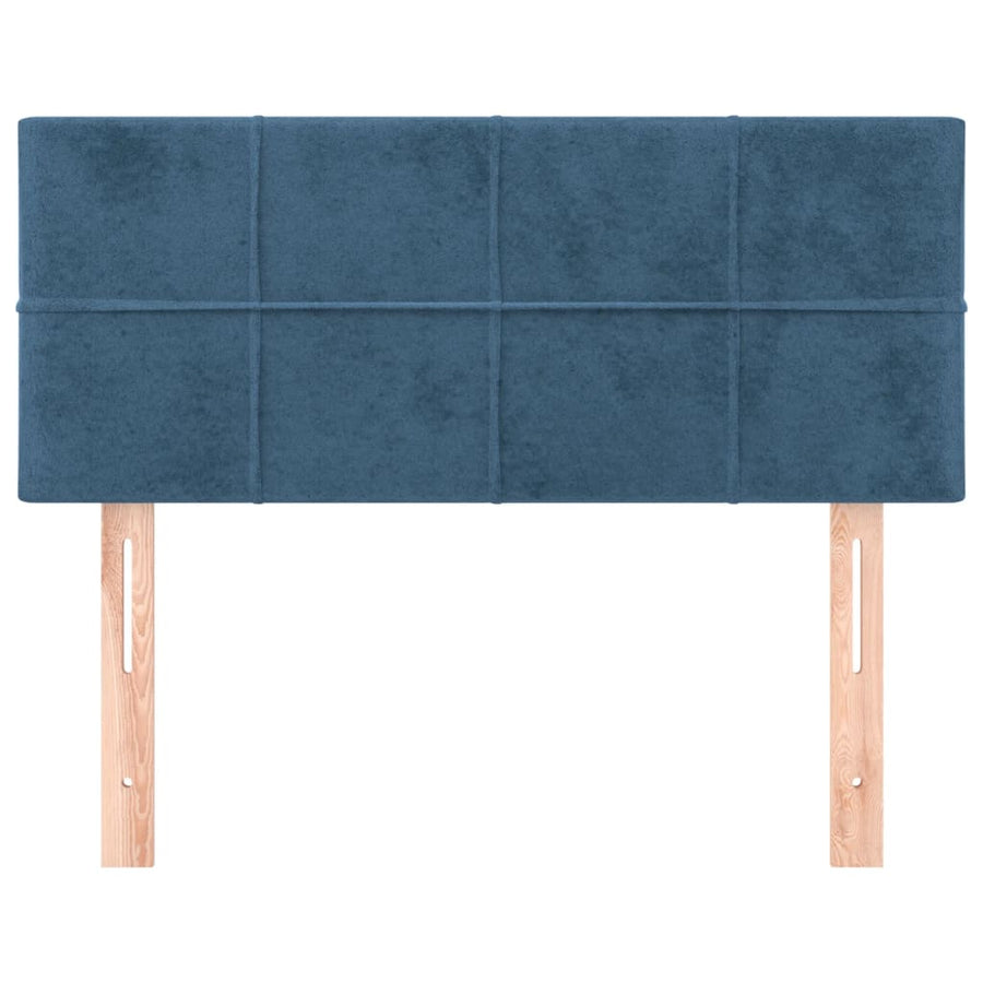 Hoofdbord 00X5X78/88 Cm Fluweel Donkerblauw 100 cm Laag