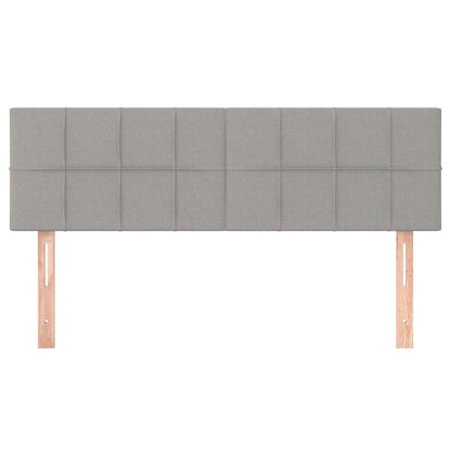 Hoofdborden 2 st 72x5x78/88 cm stof lichtgrijs 1 144 cm Lichtgrijs