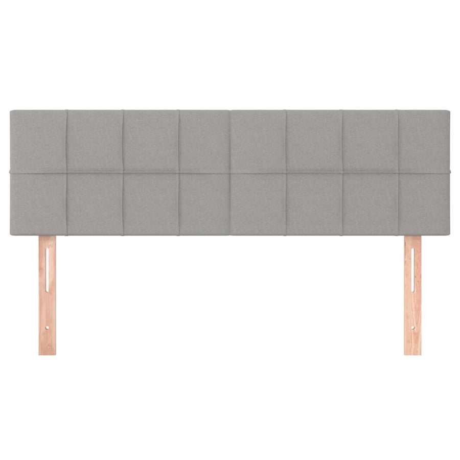 Hoofdborden 2 st 72x5x78/88 cm stof lichtgrijs 1 144 cm Lichtgrijs