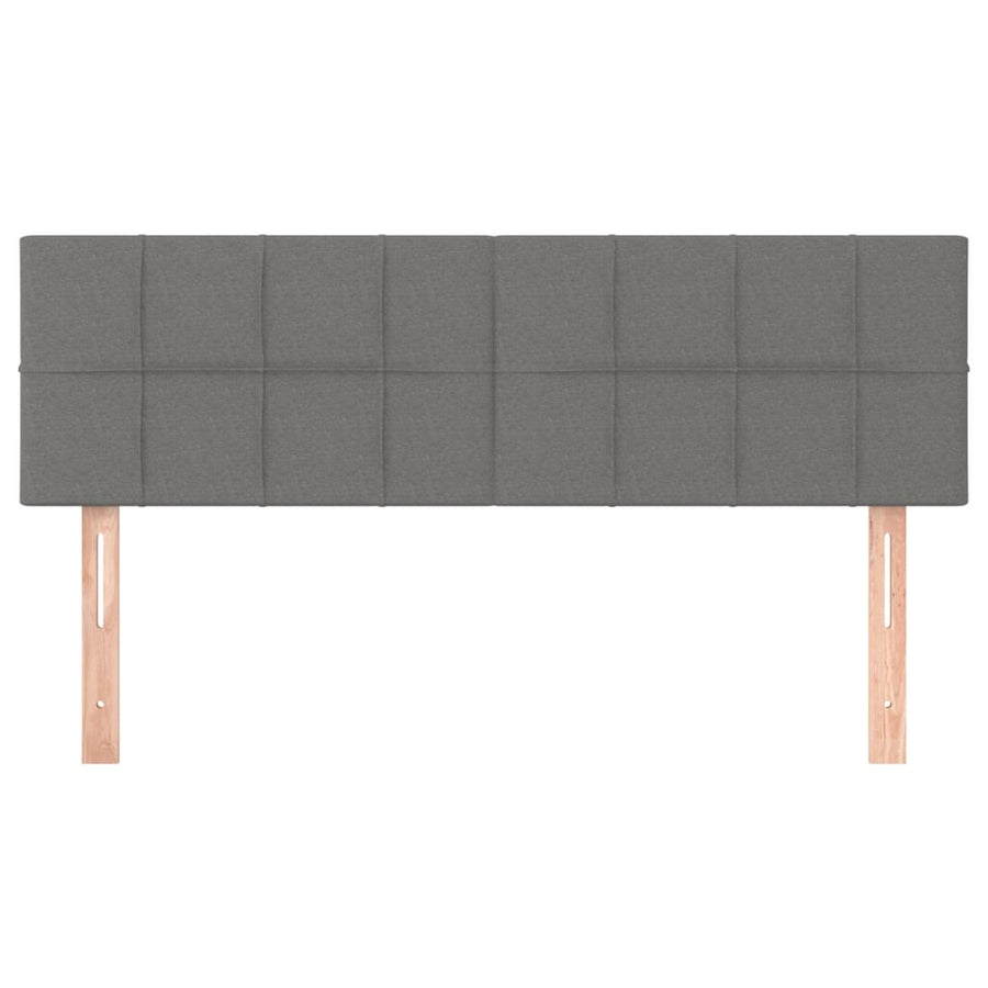 Hoofdborden 2 st 72x5x78/88 cm stof donkergrijs 1 144 cm Donkergrijs