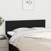 Hoofdborden 2 st 72x5x78/88 cm stof zwart