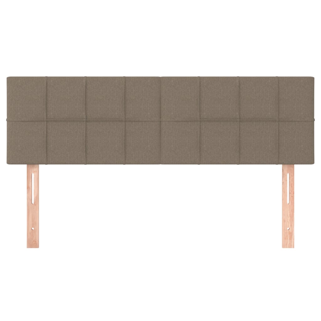 Hoofdborden 2 st 72x5x78/88 cm stof taupe 1 144 cm Taupe