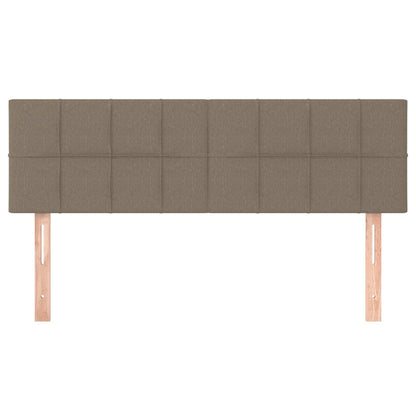 Hoofdborden 2 st 72x5x78/88 cm stof taupe 1 144 cm Taupe