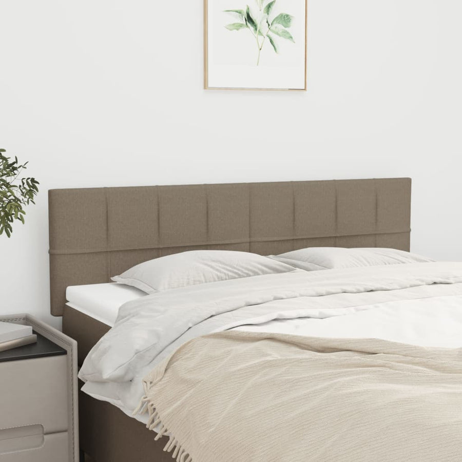 Hoofdborden 2 St 80X5X78/88 Cm Stof Taupe