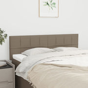 Hoofdbord 72x5x78/88 cm stof taupe (2 stuks)