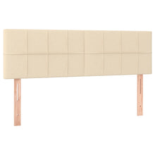 Hoofdborden 2 st 72x5x78/88 cm stof crèmekleurig 1 144 cm Crème