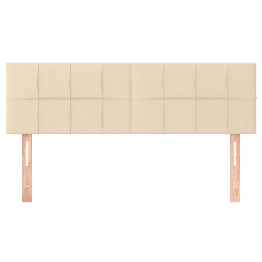 Hoofdborden 2 st 72x5x78/88 cm stof crèmekleurig 1 144 cm Crème