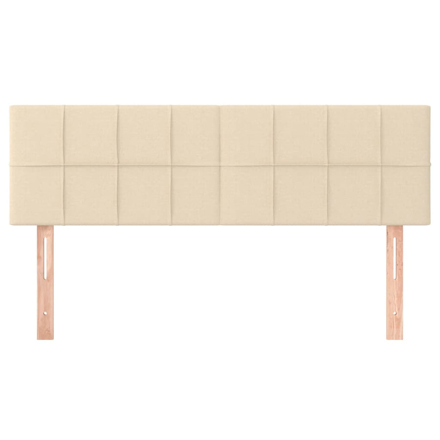 Hoofdborden 2 st 72x5x78/88 cm stof crèmekleurig 1 144 cm Crème