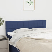 Hoofdbord 72x5x78/88 cm stof blauw 2 stuks