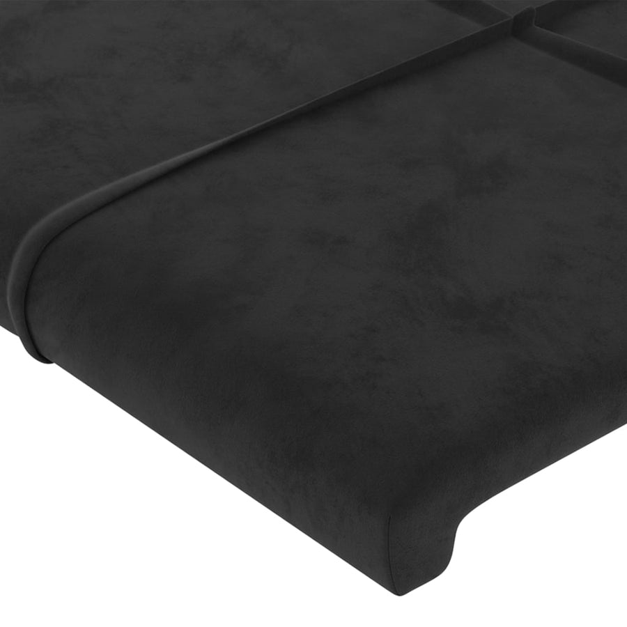 Hoofdborden 2 St 72X5X78/88 Cm Fluweel Zwart 144 cm Laag