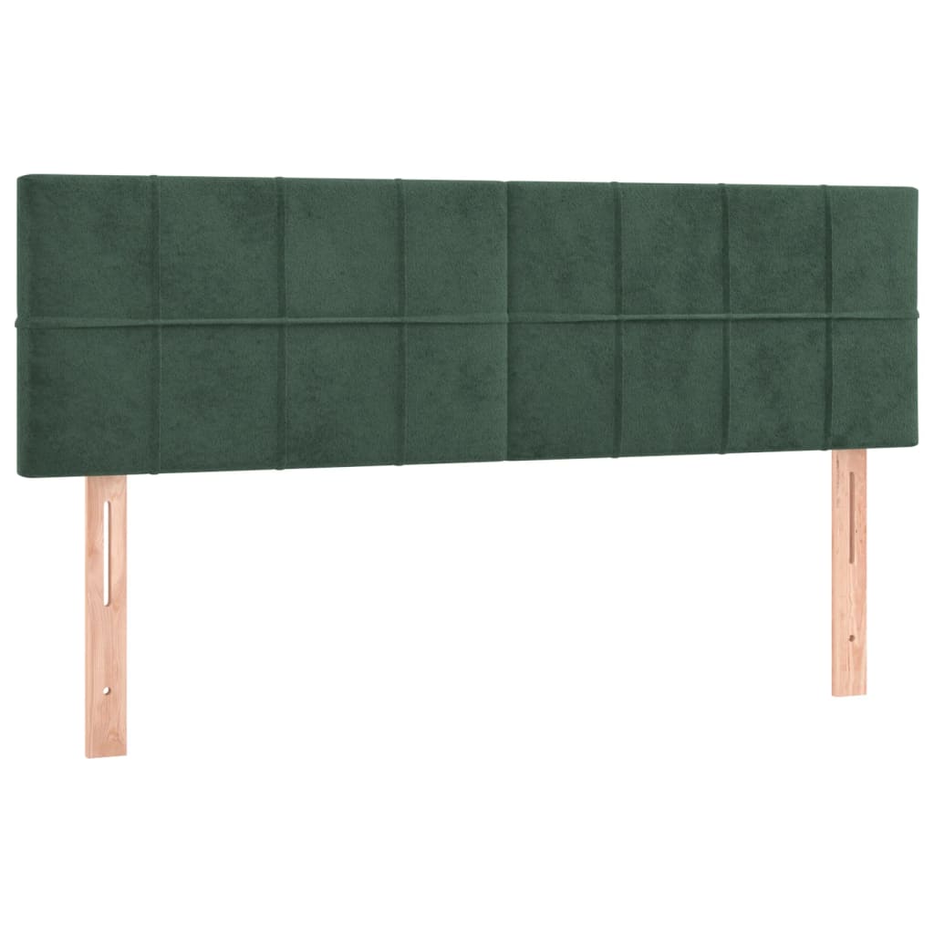Hoofdborden 2 St 72X5X78/88 Cm Fluweel Donkergroen 144 cm Laag