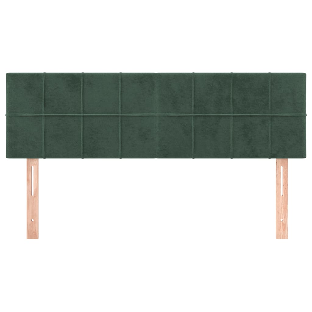 Hoofdborden 2 St 72X5X78/88 Cm Fluweel Donkergroen 144 cm Laag