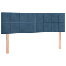 Hoofdborden 2 St 72X5X78/88 Cm Fluweel Donkerblauw 144 cm Laag