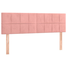 Hoofdborden 2 St 72X5X78/88 Cm Fluweel Roze 144 cm Laag