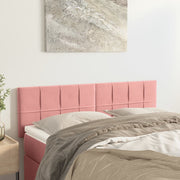 Hoofdbord 72x5x78/88 cm fluweel roze