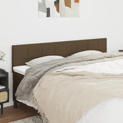 Headboards 2 pcs 80x5x78/88 cm fabric dark brown