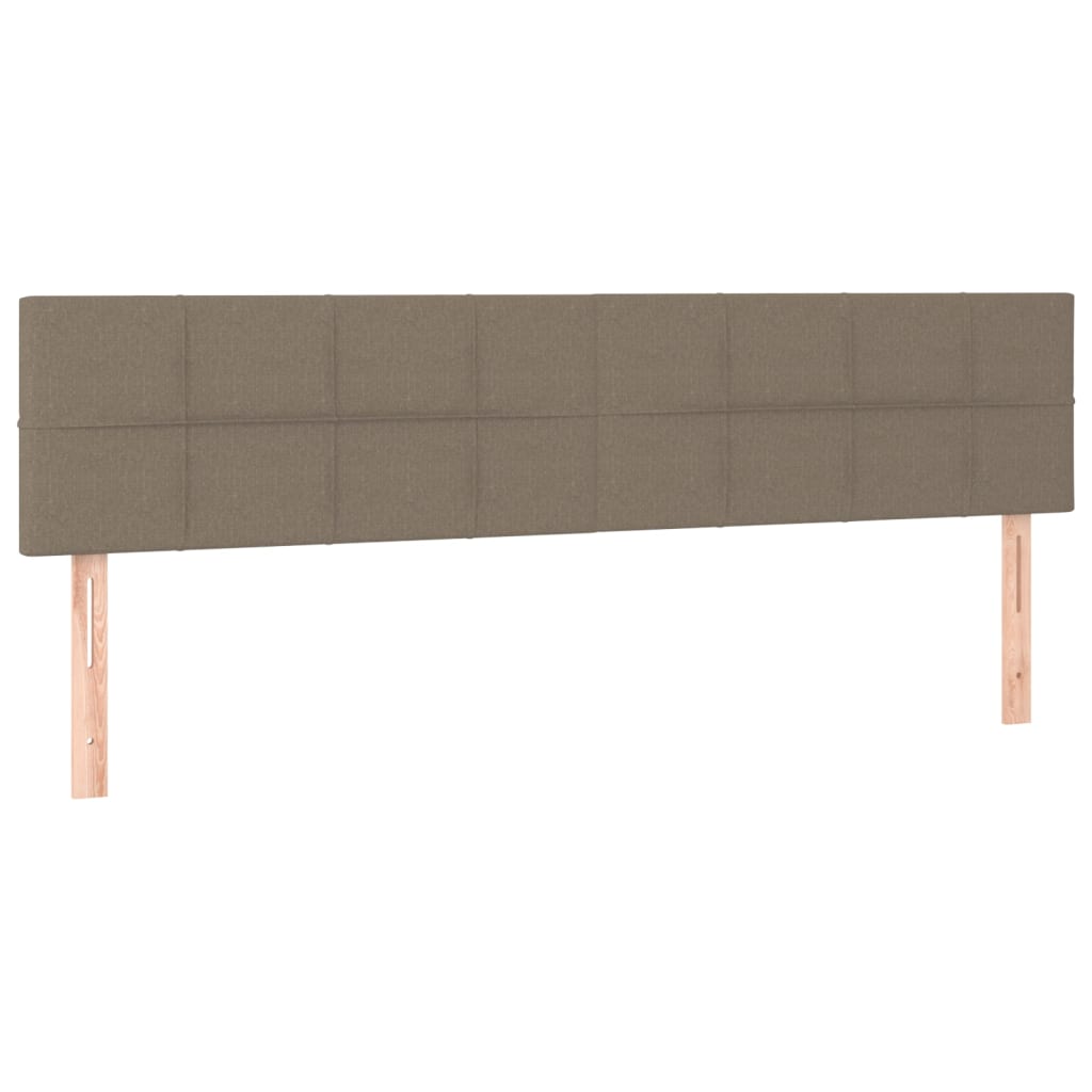 Hoofdborden 2 st 80x5x78/88 cm stof taupe 1 160 cm Taupe